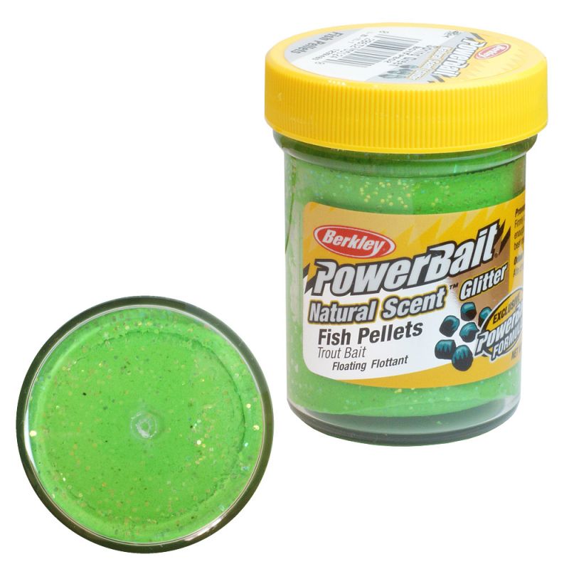 Berkley PowerBait Natural Glitter Trout Bait Fish Pellets Spring Green