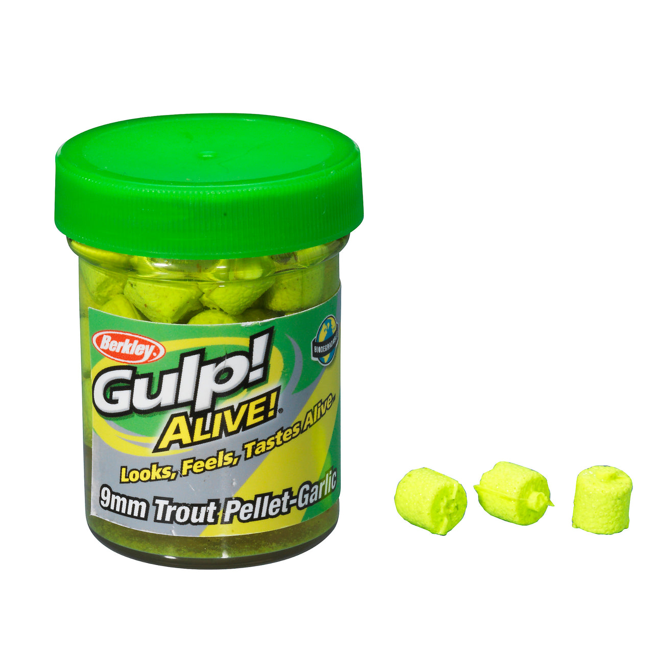 Berkley Gulp! Alive Trout Pellets - Garlic Chartreuse