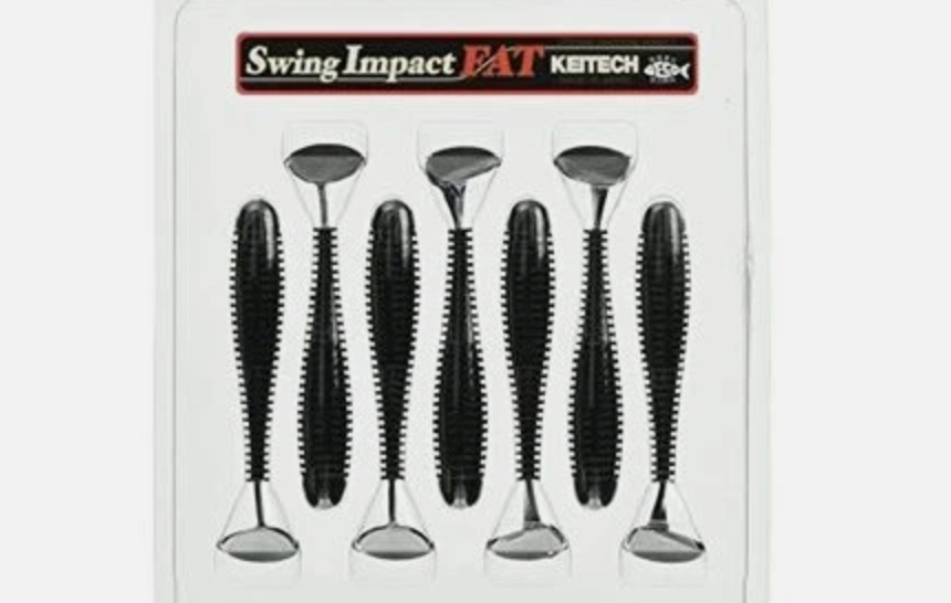 Soft Lure Keitech Swing Impact FAT 001S Black