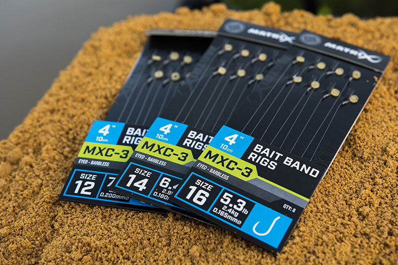 Matrix MXC-3 Bait Band Rigs Barbless 10cm/4ins