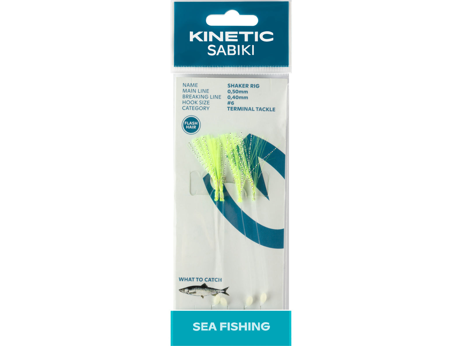 Kinetic Sabiki Shaker Chartreuse Flashhair
