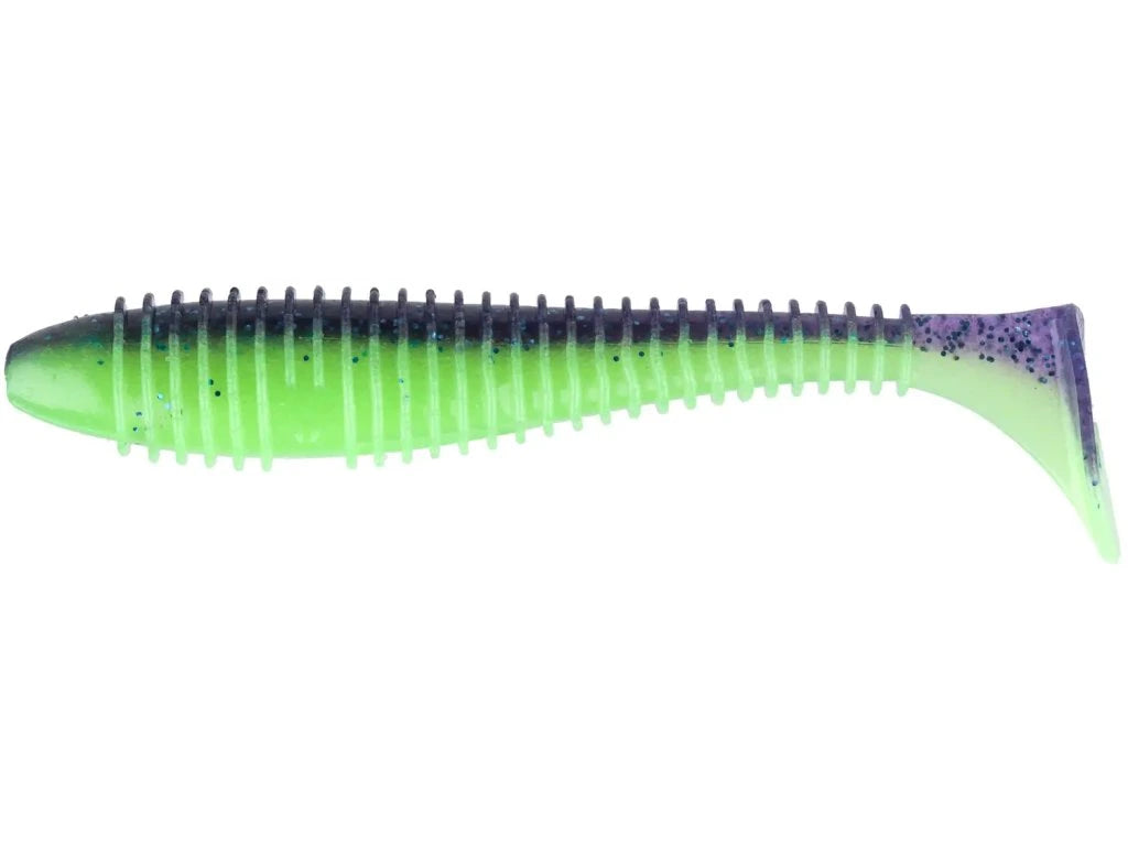 Soft lure Keitech Swing Impact FAT Violet Lime Belly PAL06T /2.8"