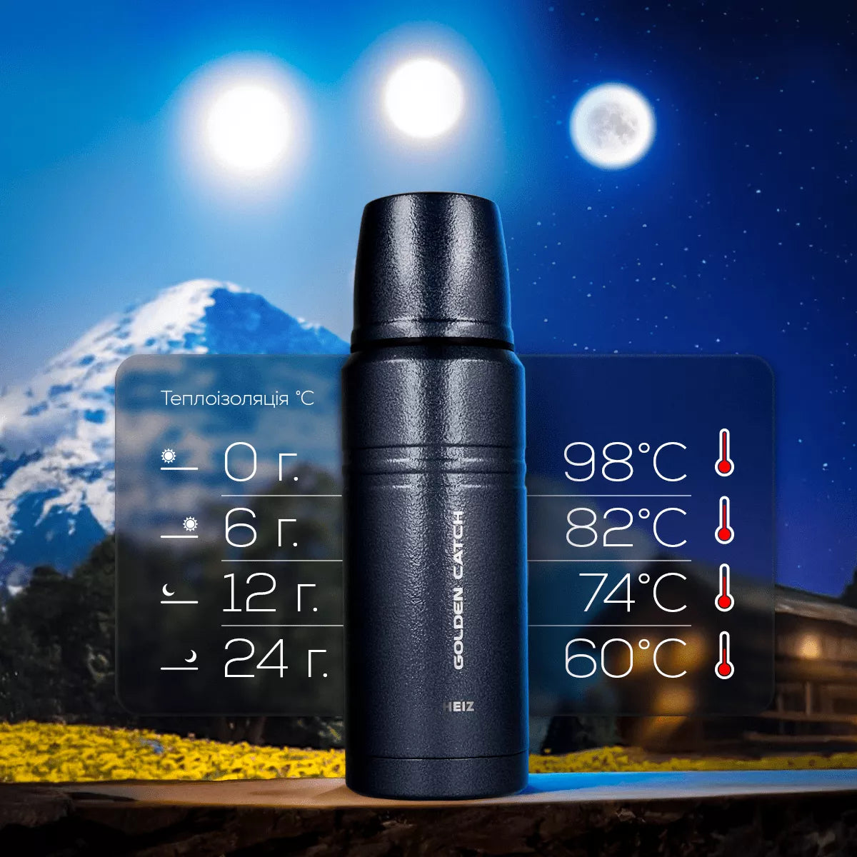 Golden Catch Vacuum Flask Heiz