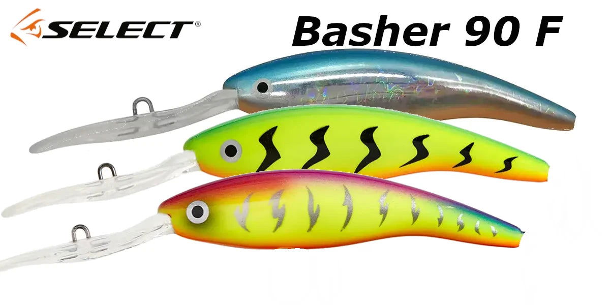 Hard Lure Select Basher 90F 90mm 14.0g (max 4.0m) - Emerald Ripple