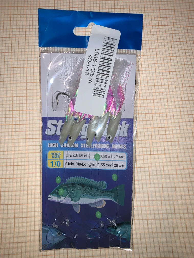 Tsunami Sabiki Rigs Hage White (4Q-1-18)