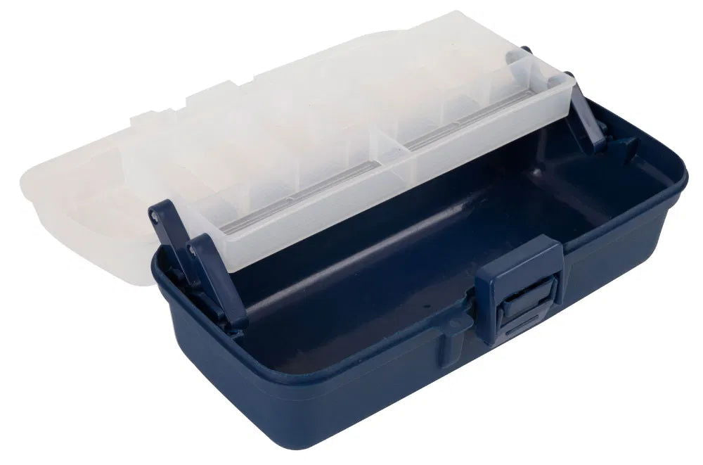 Jarvis Walker Cantilever 1 Tray Clear Top Tackle Box JW40142 - Emerald Ripple