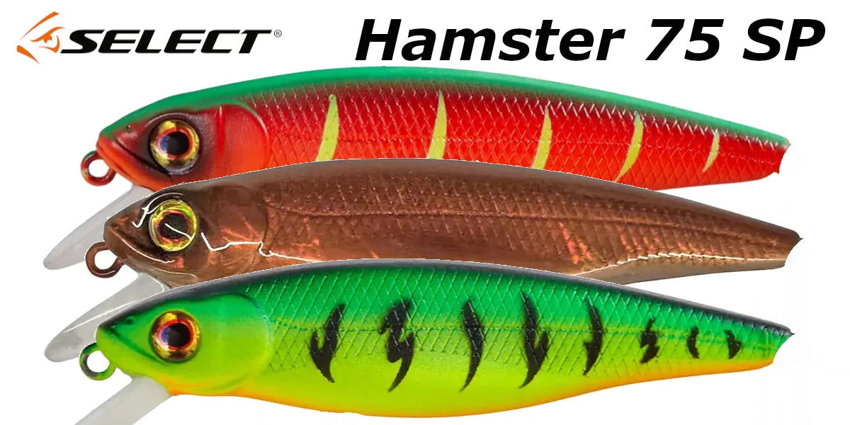Lure Select Hamster 75SP 75mm 10.4g depth(0.8-1.0m) - Emerald Ripple