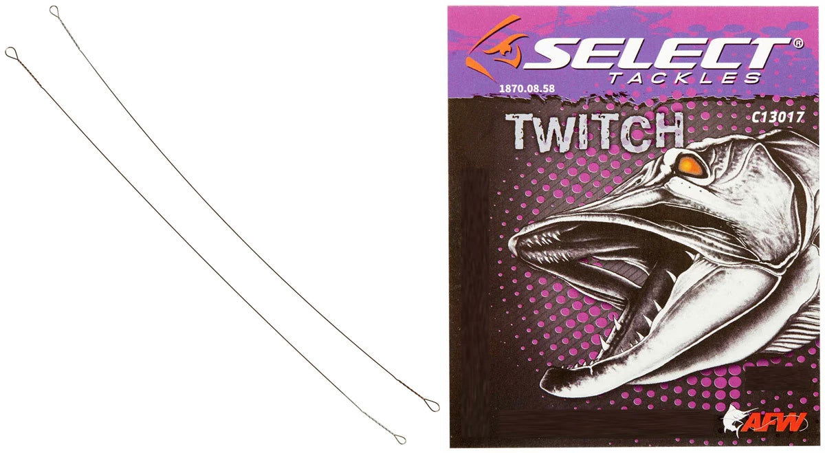 Select Single-Strand Steel Leader for Twitch - Emerald Ripple