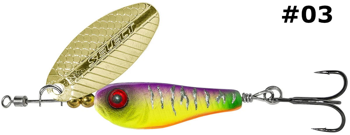 Select Tail-Spinner Lure Heli-X №0 3.0g - Emerald Ripple