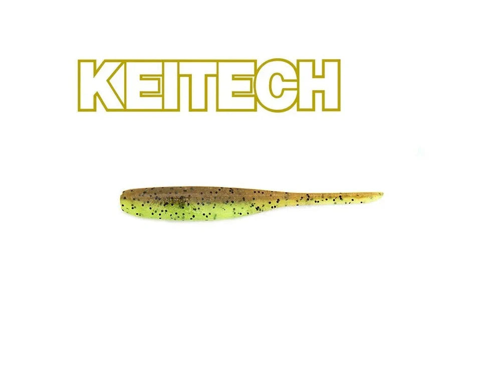 Soft Lure Keitech Shad Impact Green Pumpkin Chartreuse 401T