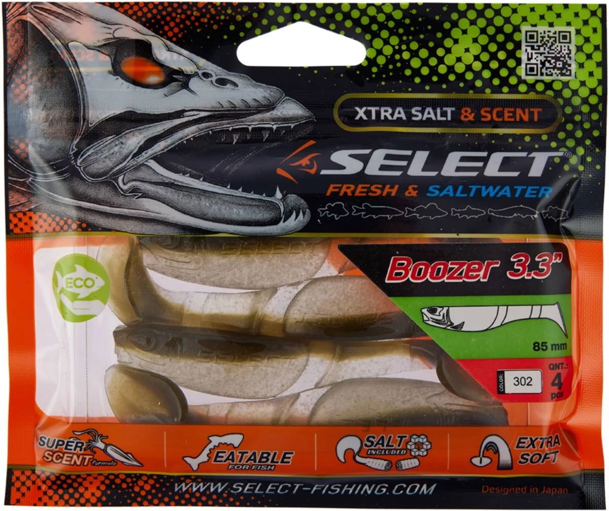 Soft Lure Select Boozer col.302 - Emerald Ripple