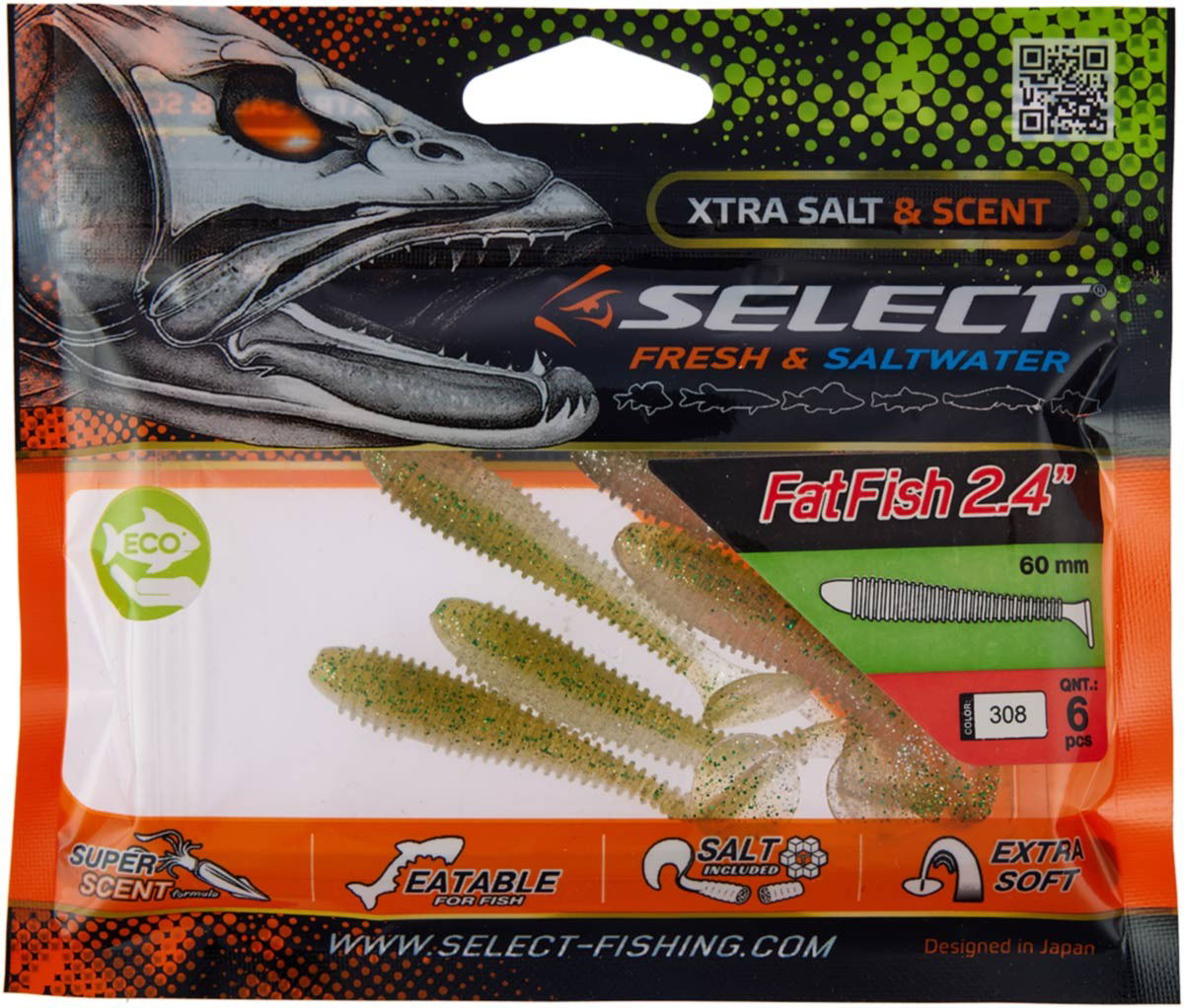 Soft Lure Select FatFish col.308 - Emerald Ripple