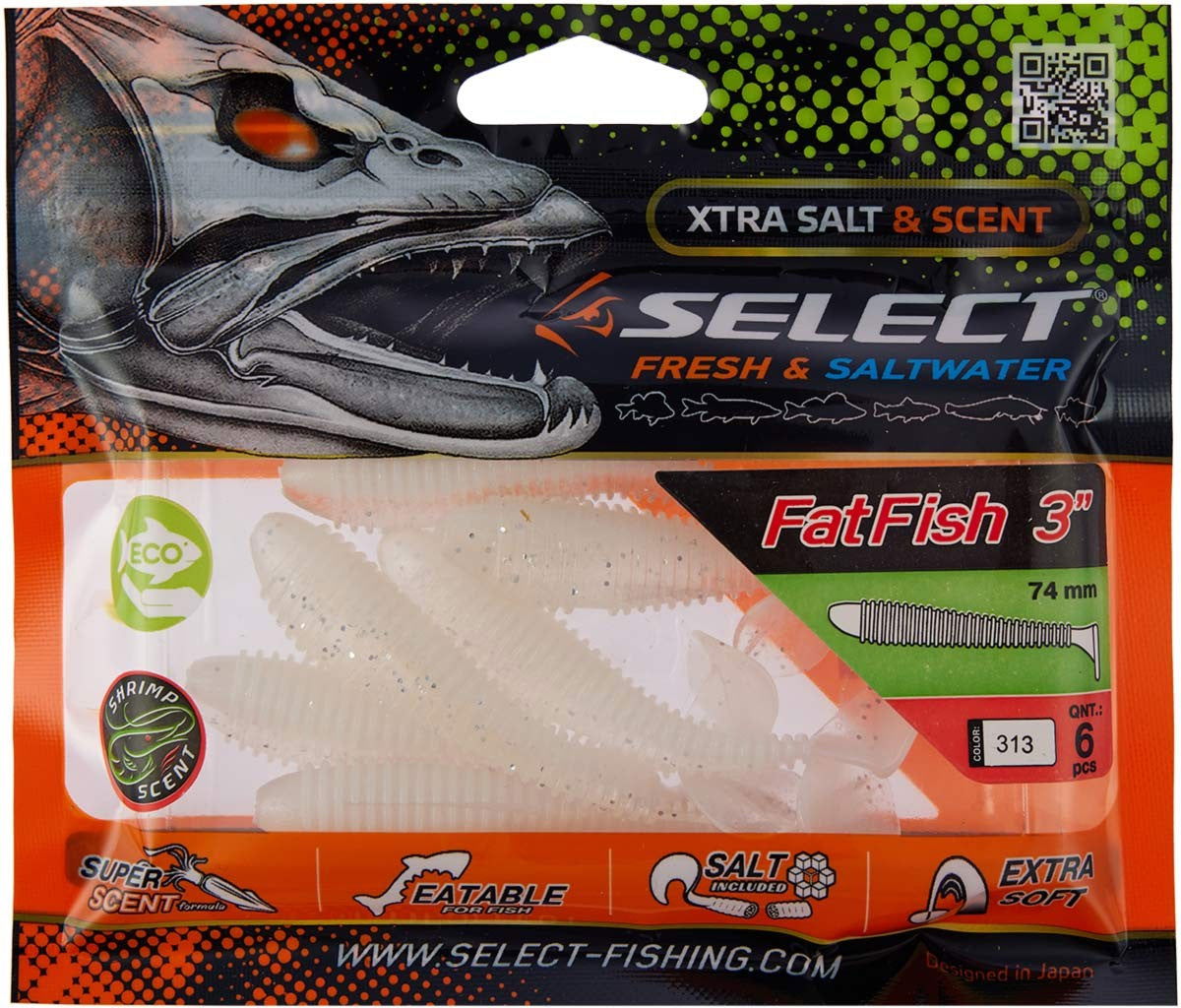 Soft Lure Select FatFish col.313 - Emerald Ripple