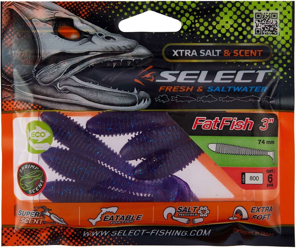 Soft Lure Select FatFish col.800 - Emerald Ripple