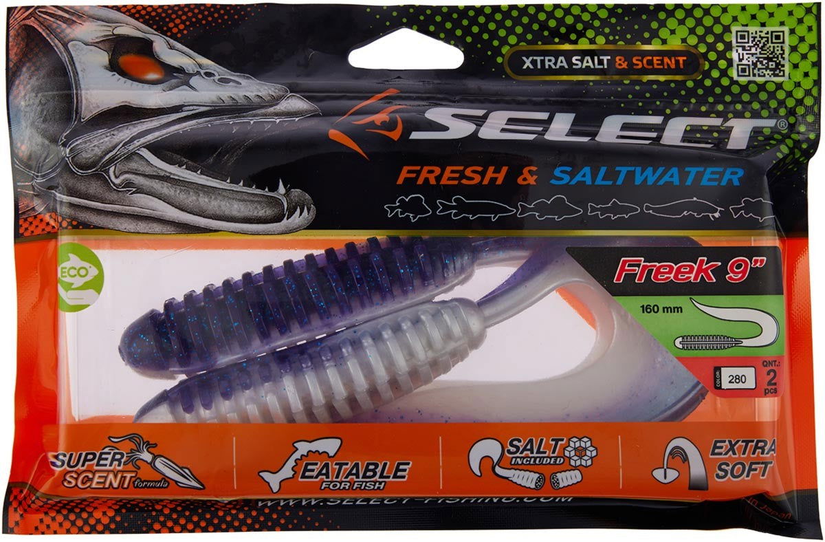 Soft Lure Select Freek col.280 - Emerald Ripple