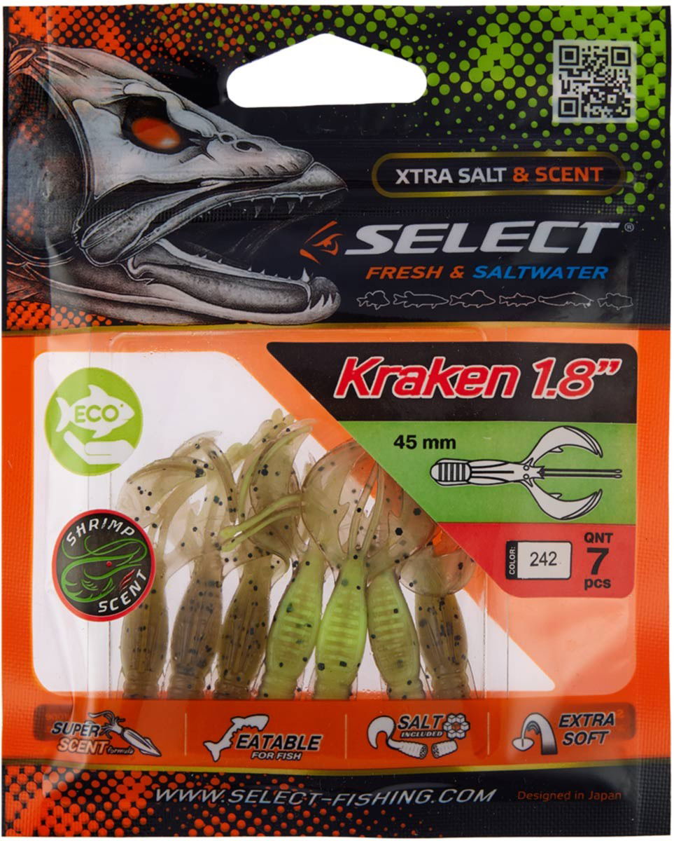 Soft Lure Select Kraken col.242 - Emerald Ripple