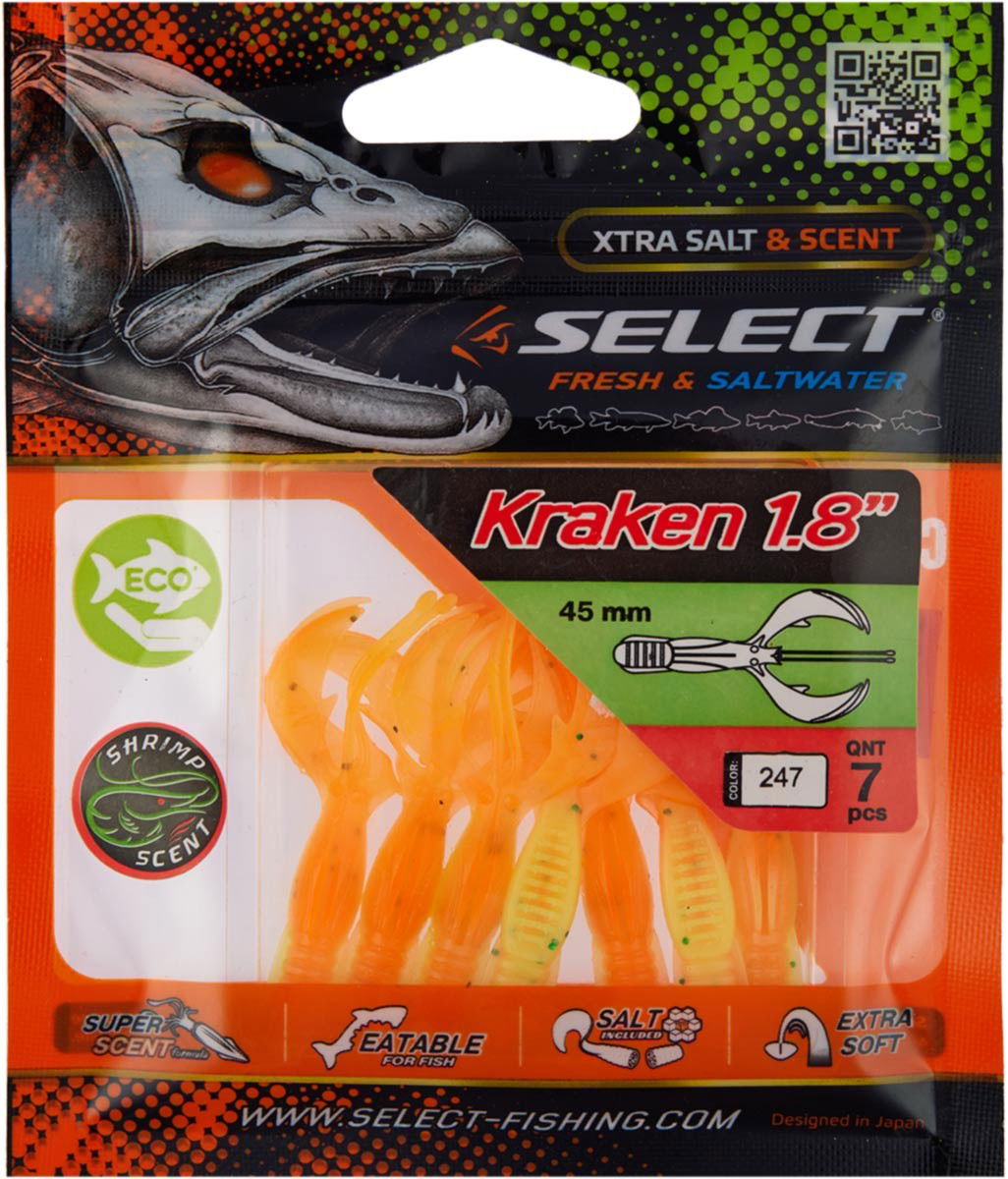 Soft Lure Select Kraken col.247 - Emerald Ripple
