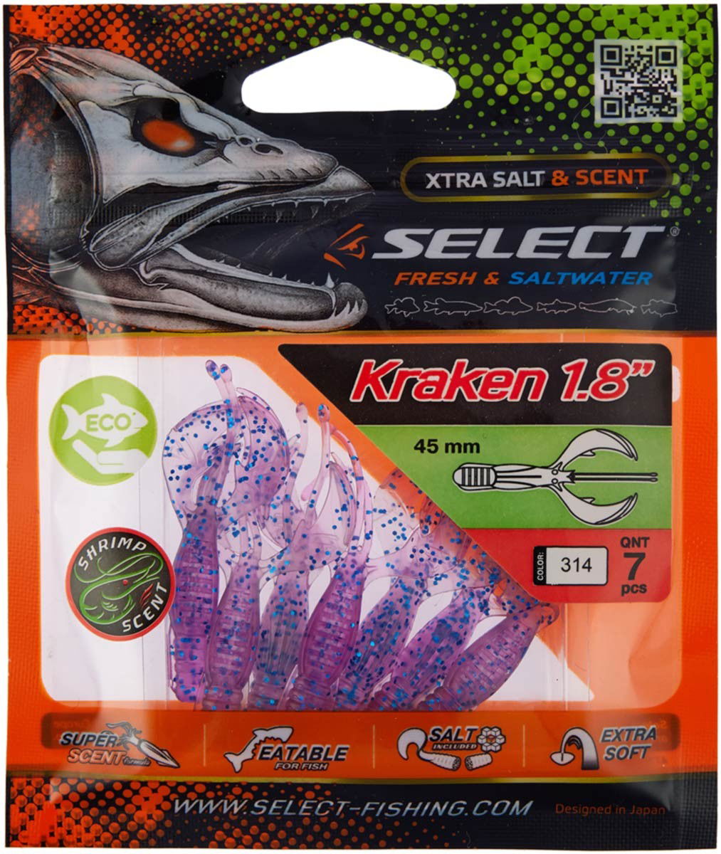 Soft Lure Select Kraken col.314 - Emerald Ripple