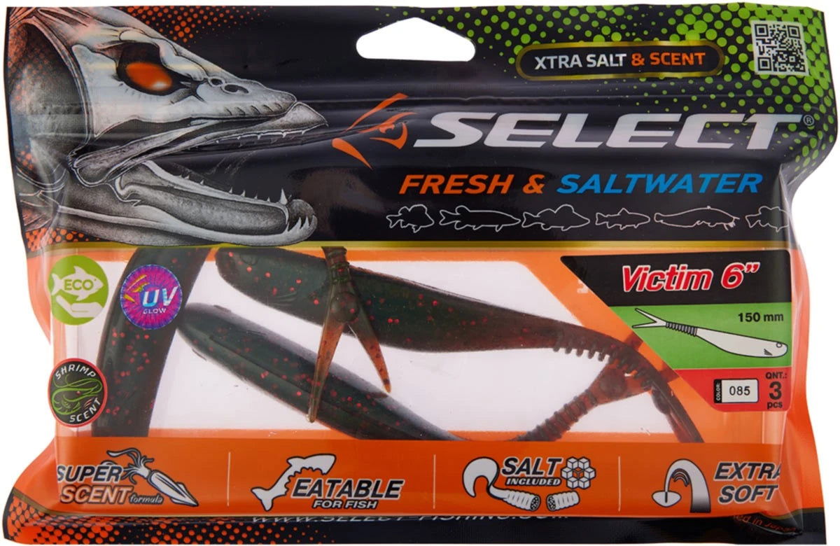 Soft Lure Select Victim V-TAIL  #085 - Emerald Ripple