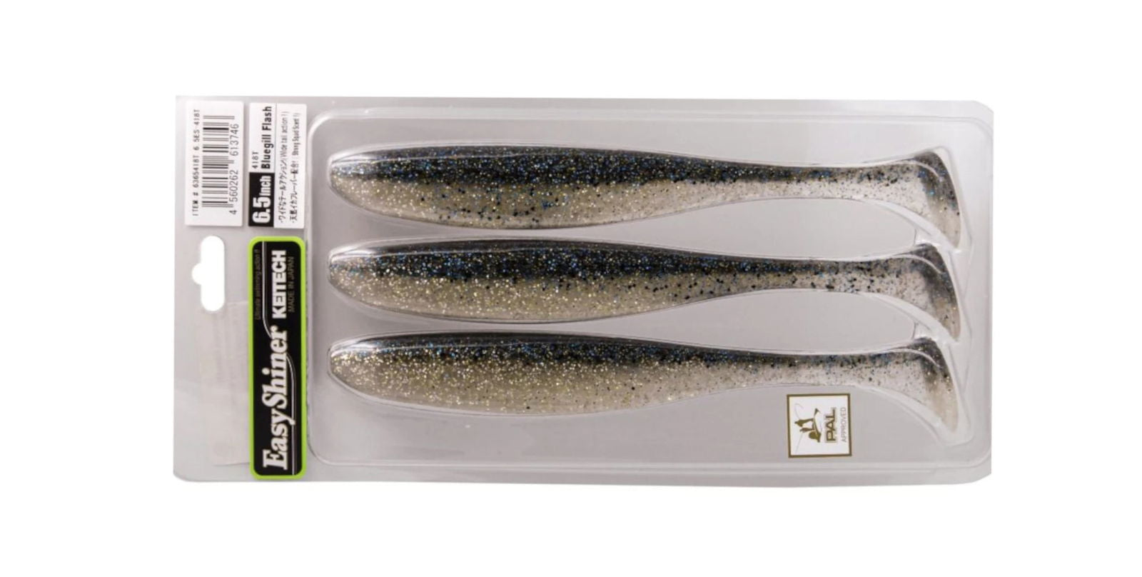 Soft lure Keitech Easy Shiner Bluegill Flash #418T /2"/3"/6.5"/8"/ - Emerald Ripple