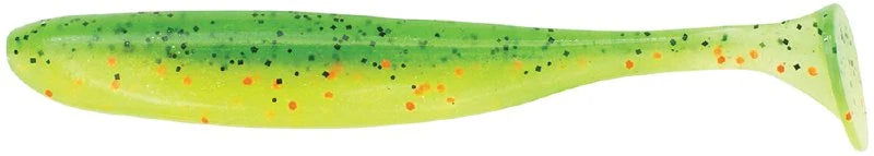 Soft lure Keitech Easy Shiner Hot Fire Tiger #EA05T /2"/3"/3.5"/4"/4.5" - Emerald Ripple