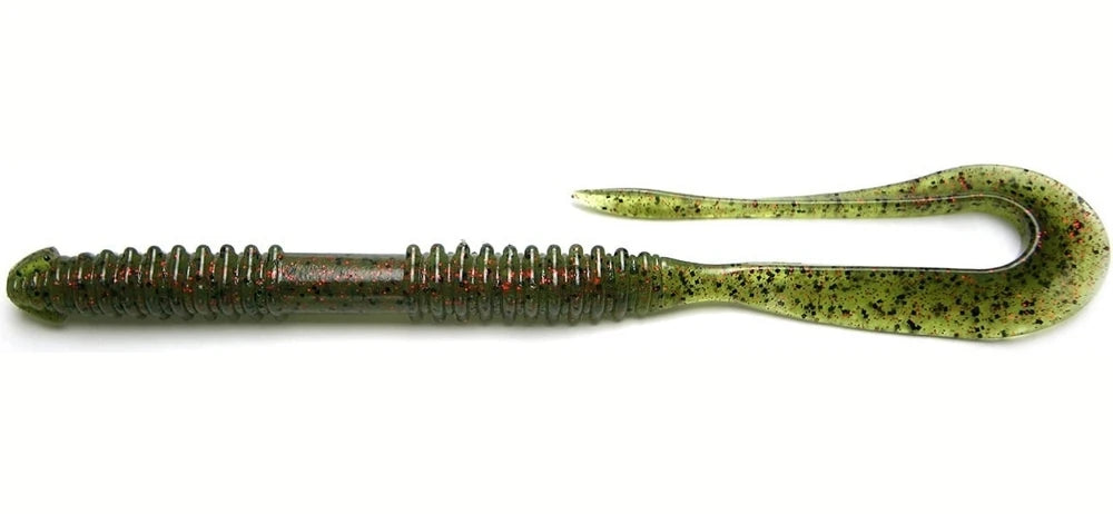 Soft lure Keitech Mad Wag Watermelon PP Red #208S /4.5"/ - Emerald Ripple