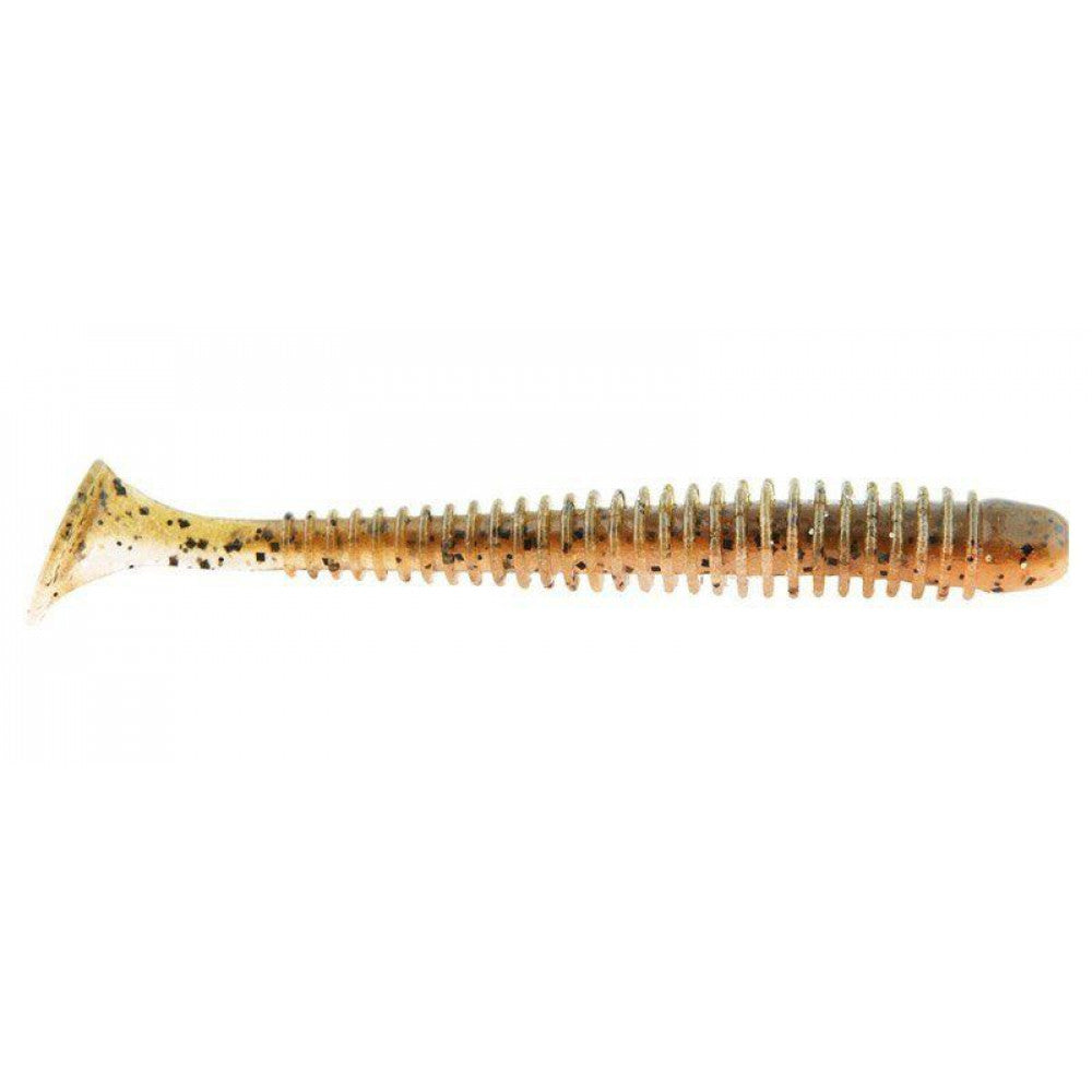 Soft lure Keitech Swing Impact Green Pumpkin Fire # 438T /2"/2.5"/3"/3.5"/4"/4.5" - Emerald Ripple