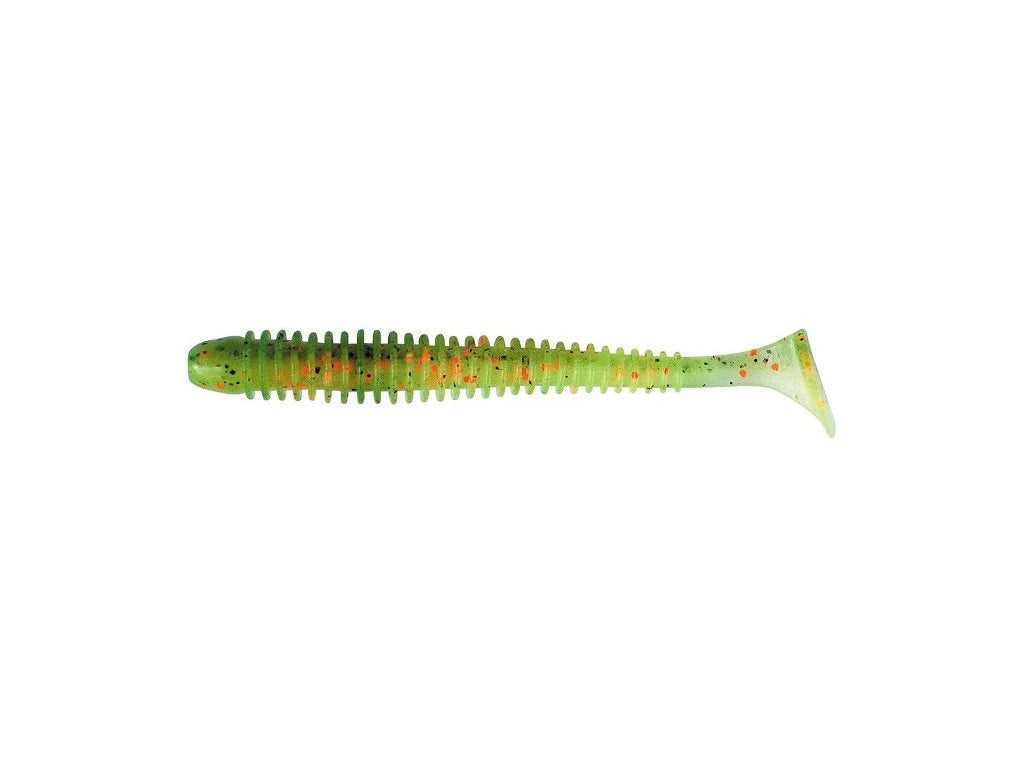 Soft lure Keitech Swing Impact Hot Fire Tiger EA05T /3" - Emerald Ripple