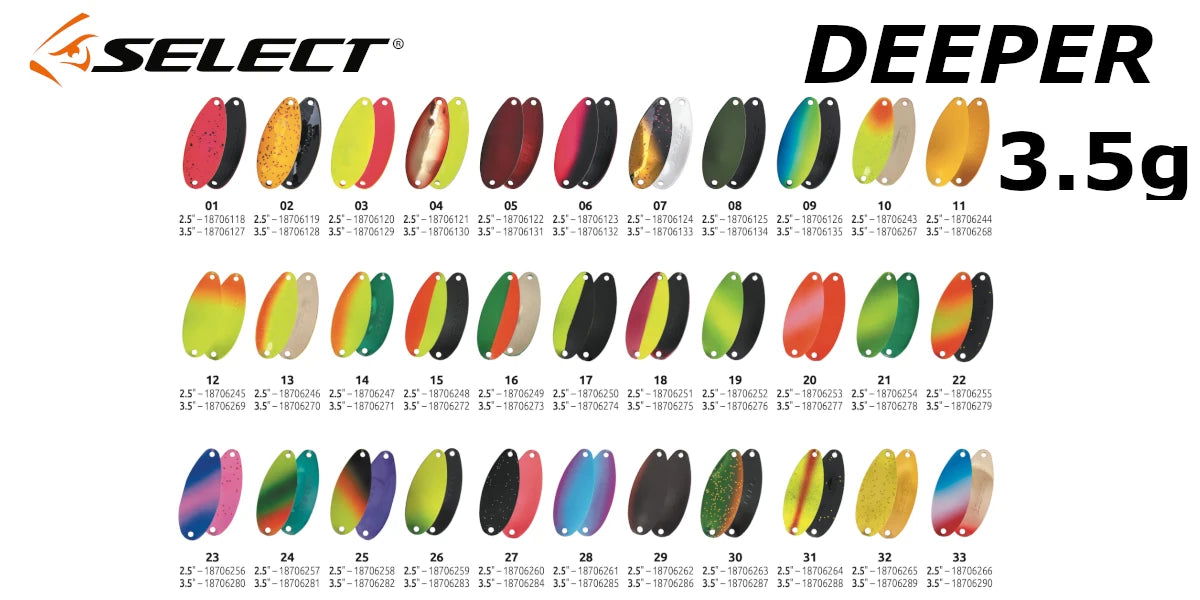 Spoon Lure Select Deeper 3.5g 35mm - Emerald Ripple