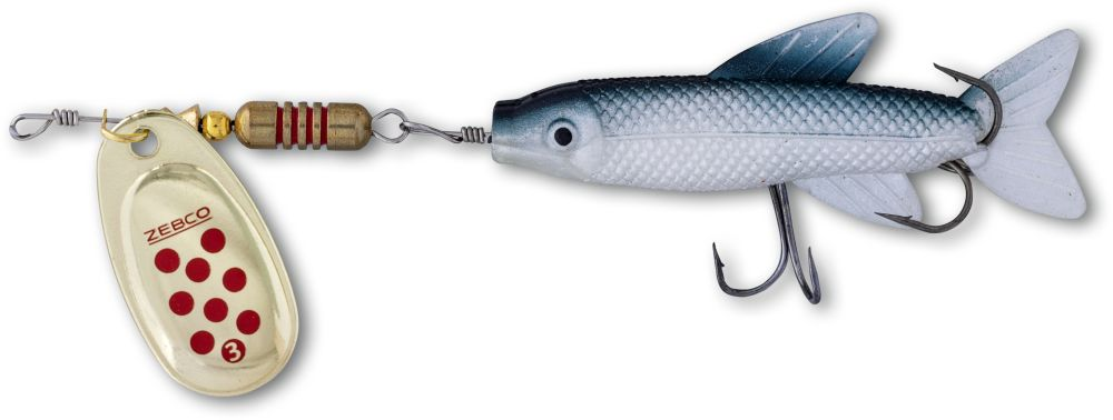Zebco Trophy Z-Spin Minnow Size #3 Gold Red Dots 11g