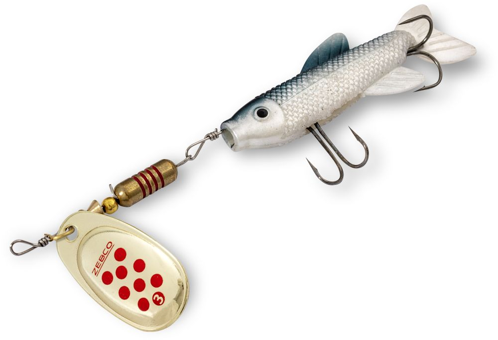 Zebco Trophy Z-Spin Minnow Size #3 Gold Red Dots 11g