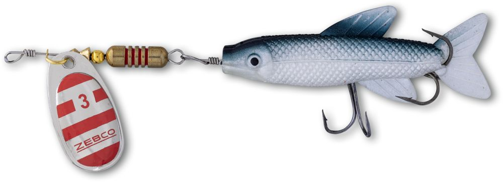 Zebco Trophy Z-Spin Minnow Size #3 Silver Red Stripes 11g