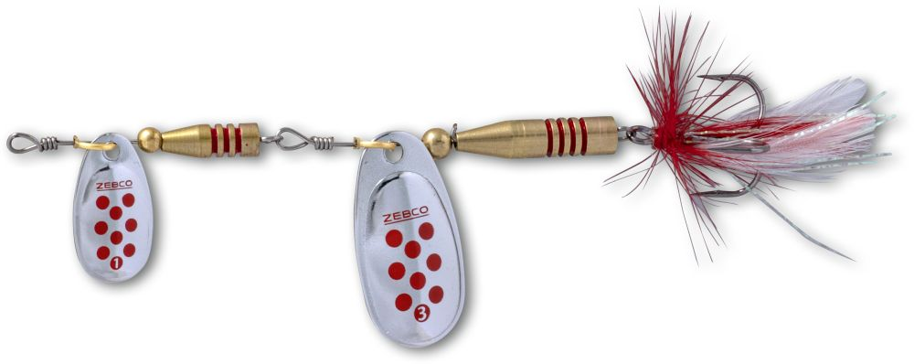 Zebco Trophy Z-Tandem Size #3 Silver Red Dots 12g
