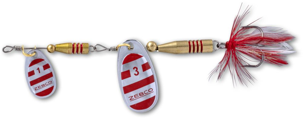 Zebco Trophy Z-Tandem Size #3 Silver Red Stripes 12g