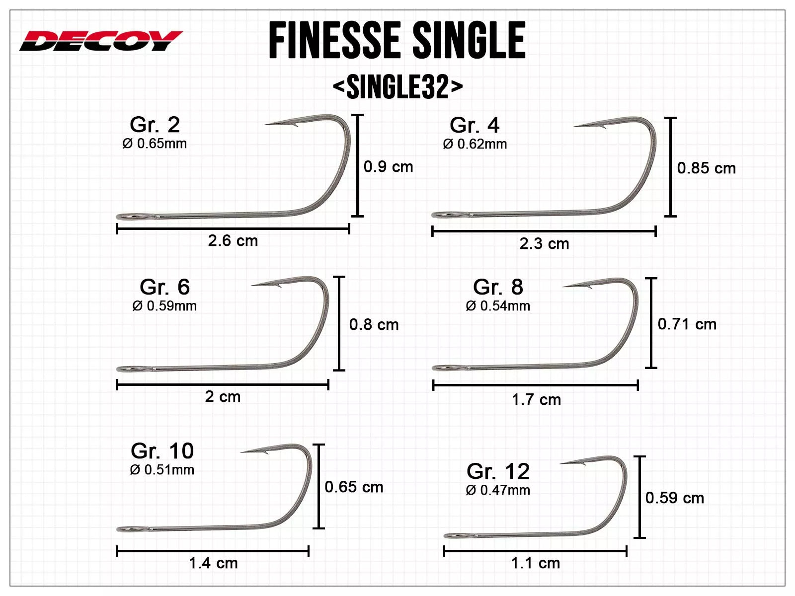 Decoy Finesse Single Hook Single32