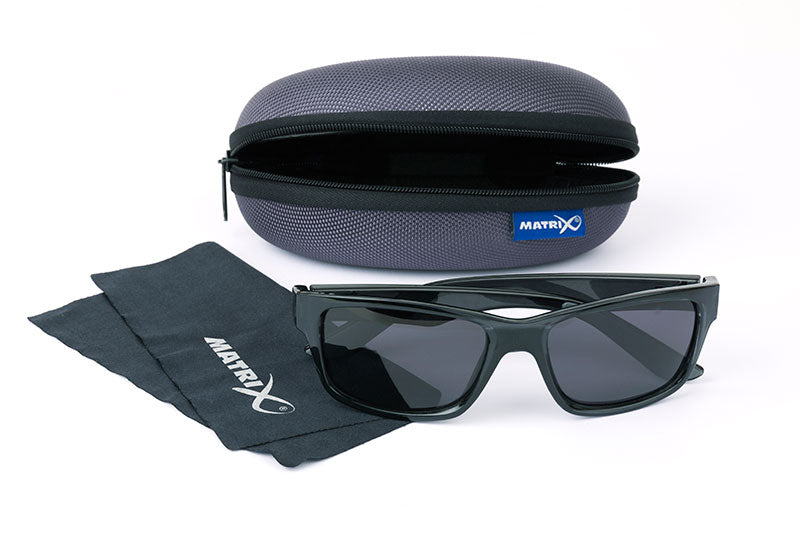Matrix Polorised Sunglasses Wraps Trans black / grey lense