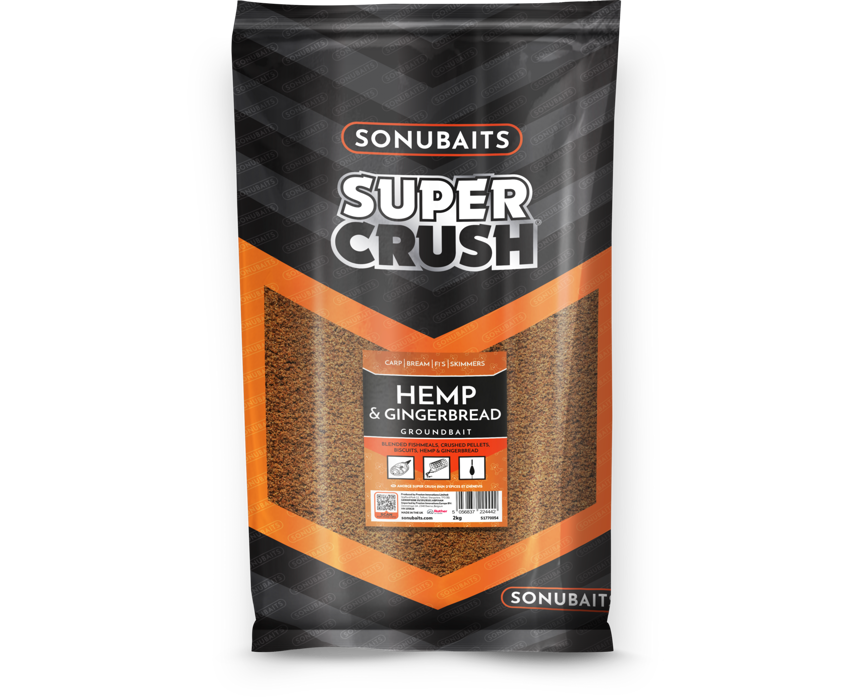 Sonubaits Super Crush Hemp & Gingerbread Groundbait 2kg