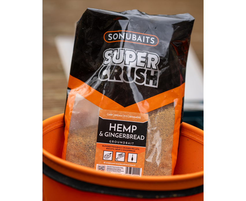 Sonubaits Super Crush Hemp & Gingerbread Groundbait 2kg