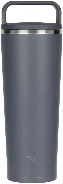 Zojirushi SX-JS40PM gray stainless steel vacuum insulated tumbler front view