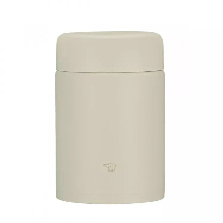 Zojirushi SW-KA beige food jar stainless steel vacuum insulated front view