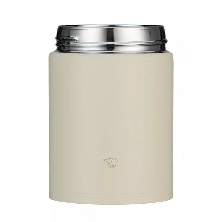 Zojirushi SW-KA beige vacuum insulated food jar open top wide mouth design