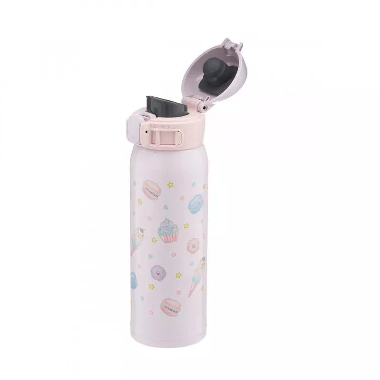 Zojirushi SM-WD48 480ml thermos mug in pink-purple, flip-open leakproof lid, ideal for daily Irish commutes