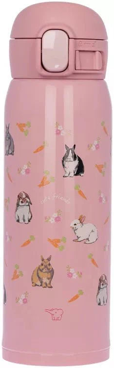 Zojirushi SM-WH48PZ Thermo Mug Pink 480ml with floral pattern, compact insulated travel mug for daily use in Ireland
