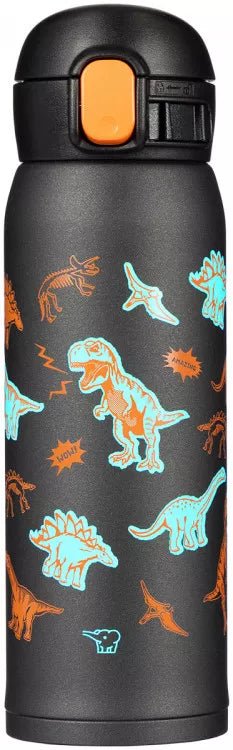 Zojirushi SM-WM48BA black thermo mug 480ml with dinosaur design, ideal for Irish school runs and daily commutes