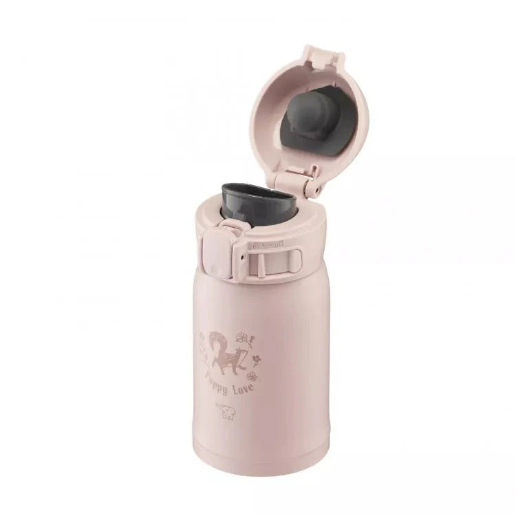 Zojirushi SM-WP24PM rose gold 240ml vacuum mug with flip-top leak-proof lid, stylish and practical for commuters in Ireland