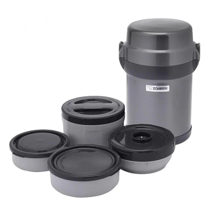 Zojirushi Lunch Jar SL-JAF14 grey complete set with 4 food containers