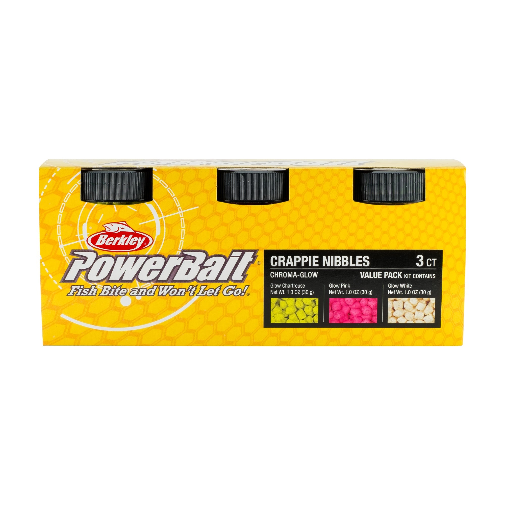 Berkley PowerBait ChromaGlow Crappie Nibble Asst 3pack
