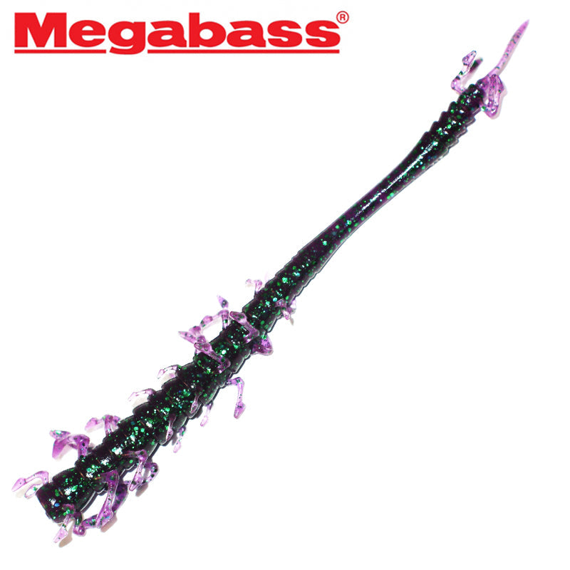 MEGABASS BOBBIT WORM 4inch 02 Lake Biwa Plum Green Flake