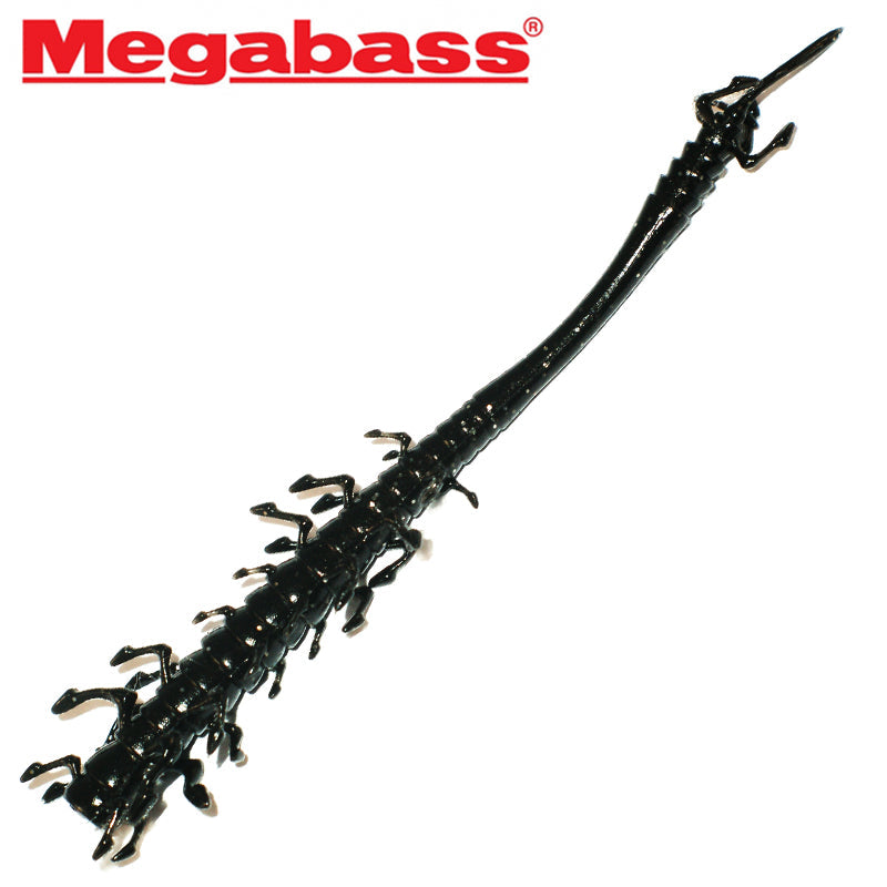 MEGABASS BOBBIT WORM 4inch 08 Black Silver Flake