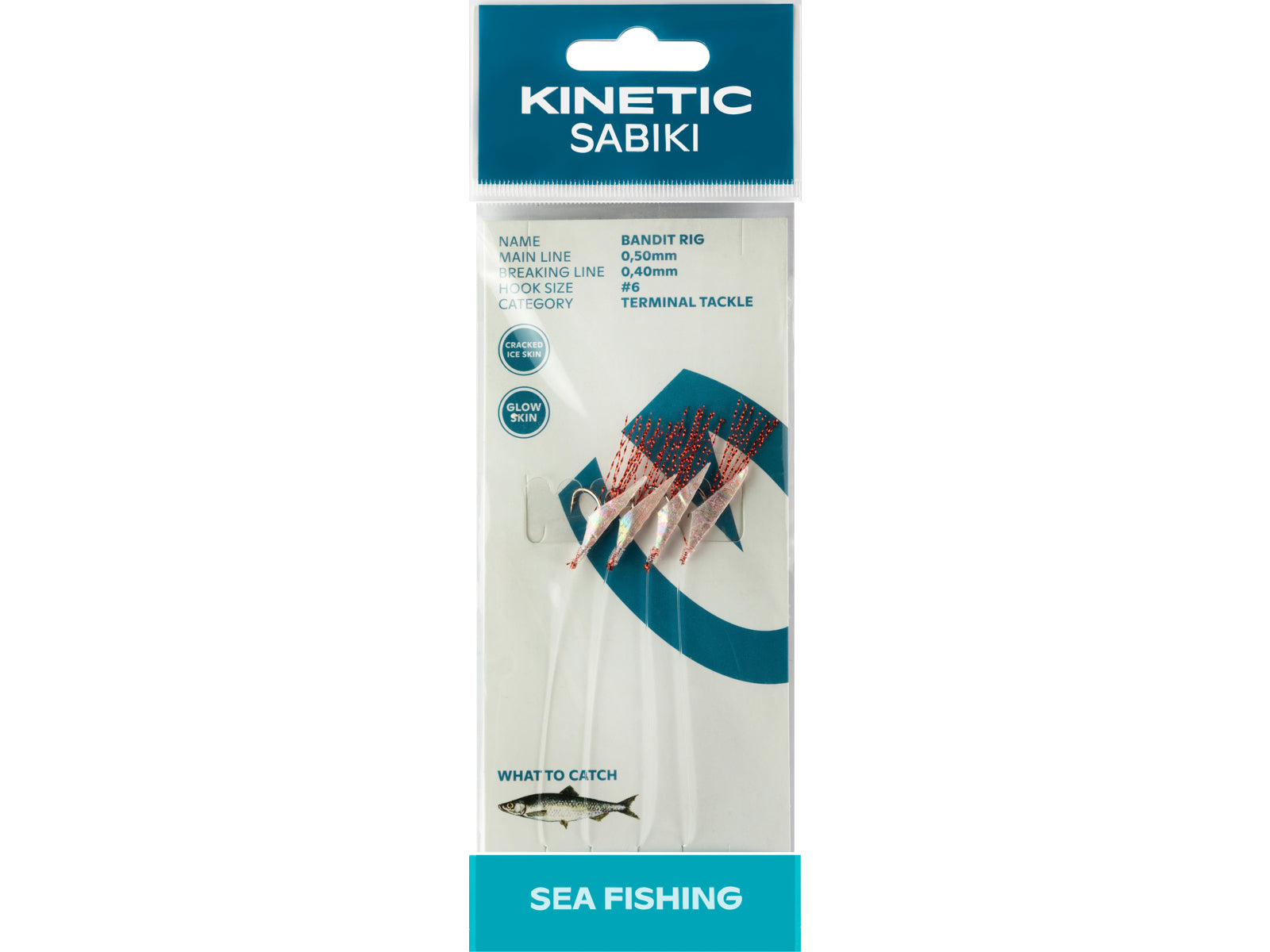 Kinetic Sabiki Bandit Cracked Ice Skin/Copper Flash